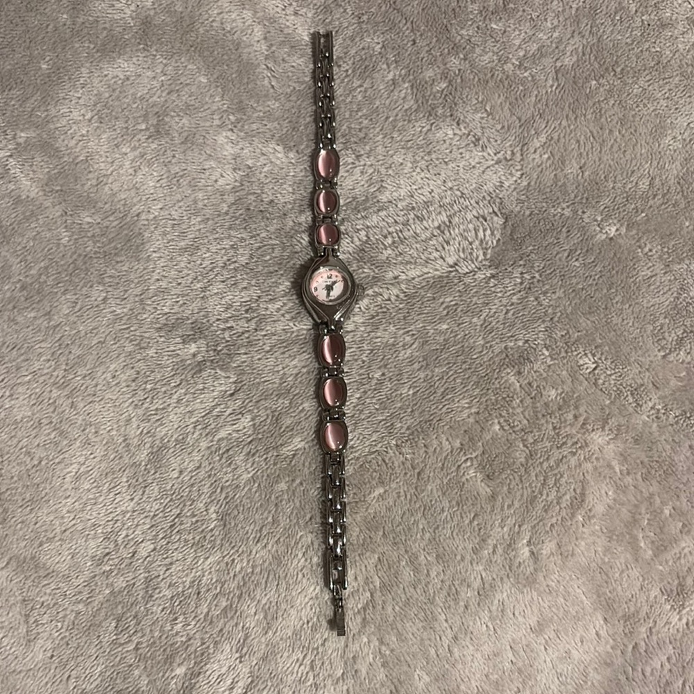 Elegant Women's Pink and Silver Watch